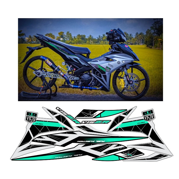 tem rời exciter 150 mẫu y15zr cao cấp chất liệu in 3 lớp PPFchống nước không phai màu.