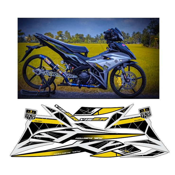 tem rời exciter 150 mẫu y15zr cao cấp chất liệu in 3 lớp PPFchống nước không phai màu.