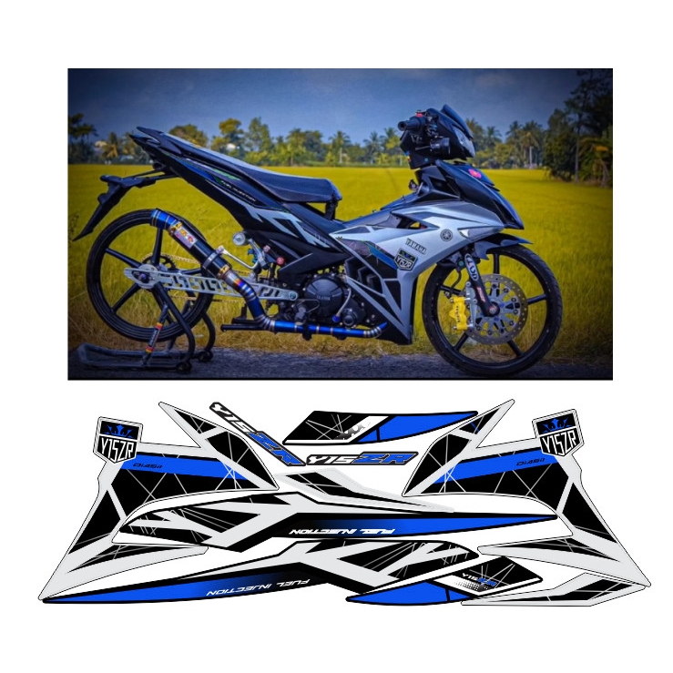 tem rời exciter 150 mẫu y15zr cao cấp chất liệu in 3 lớp PPFchống nước không phai màu.