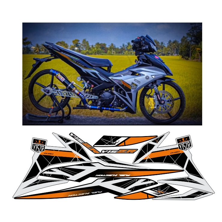 tem rời exciter 150 mẫu y15zr cao cấp chất liệu in 3 lớp PPFchống nước không phai màu.
