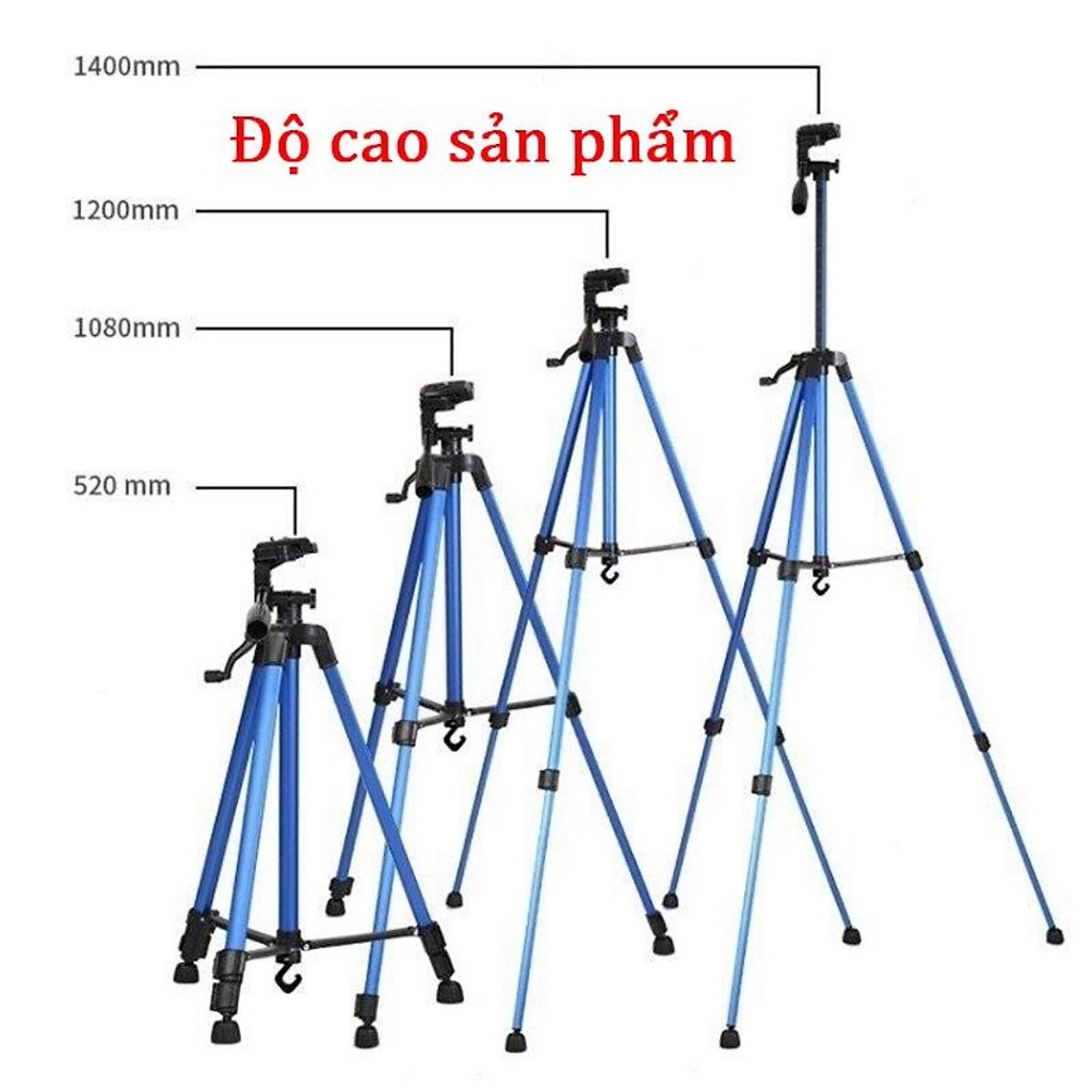 Tripod 3366, giá đỡ điện thoại 3 chân 1m4 hoco