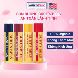 Son Dưỡng Môi Burt’s Bees Moisturizing Lip Balm dưỡng môi, son dưỡng không màu Burt Bee – Đủ Mùi- Bill Mỹ, AmeriCare