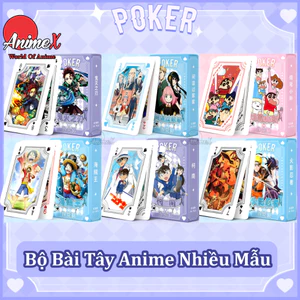 Hộp Bài Tây Poker Nhiều Anime One Piece Naruto Thanh Gươm Diệt Quỷ Spy X Family Conan