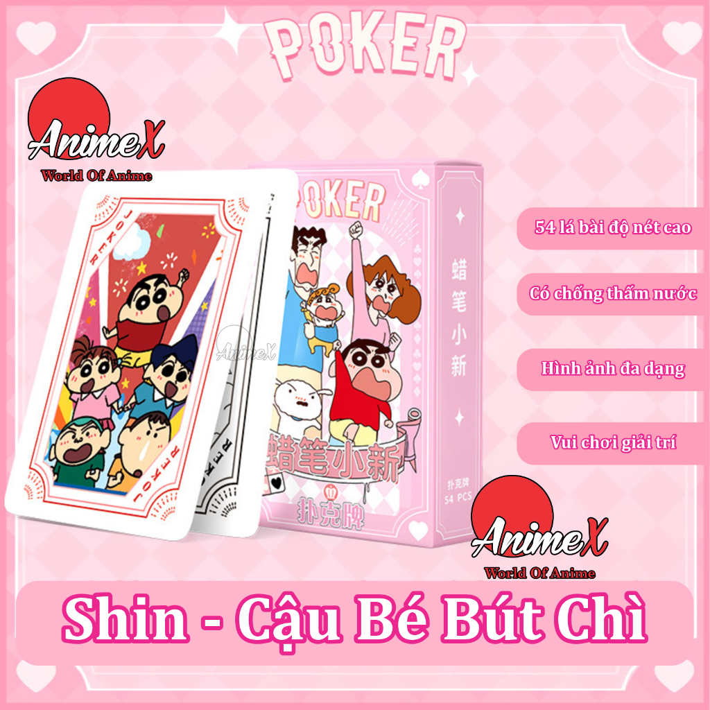 Hộp Bài Tây Poker Nhiều Anime One Piece Naruto Thanh Gươm Diệt Quỷ Spy X Family Conan