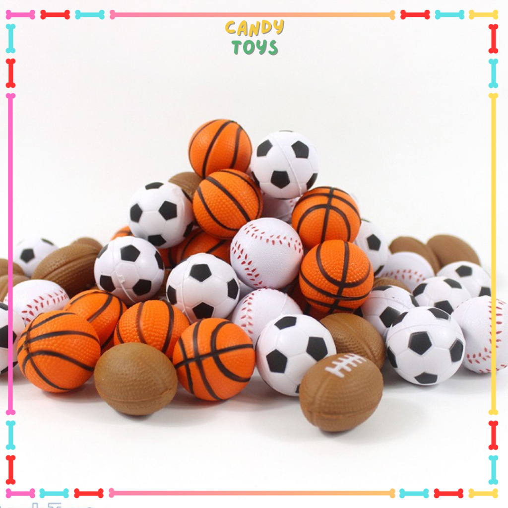 Đồ chơi Bóng rổ Bóng đá Mini Đặc ruột Đàn hồi 4Cm (Banh mini) | Shopee ...