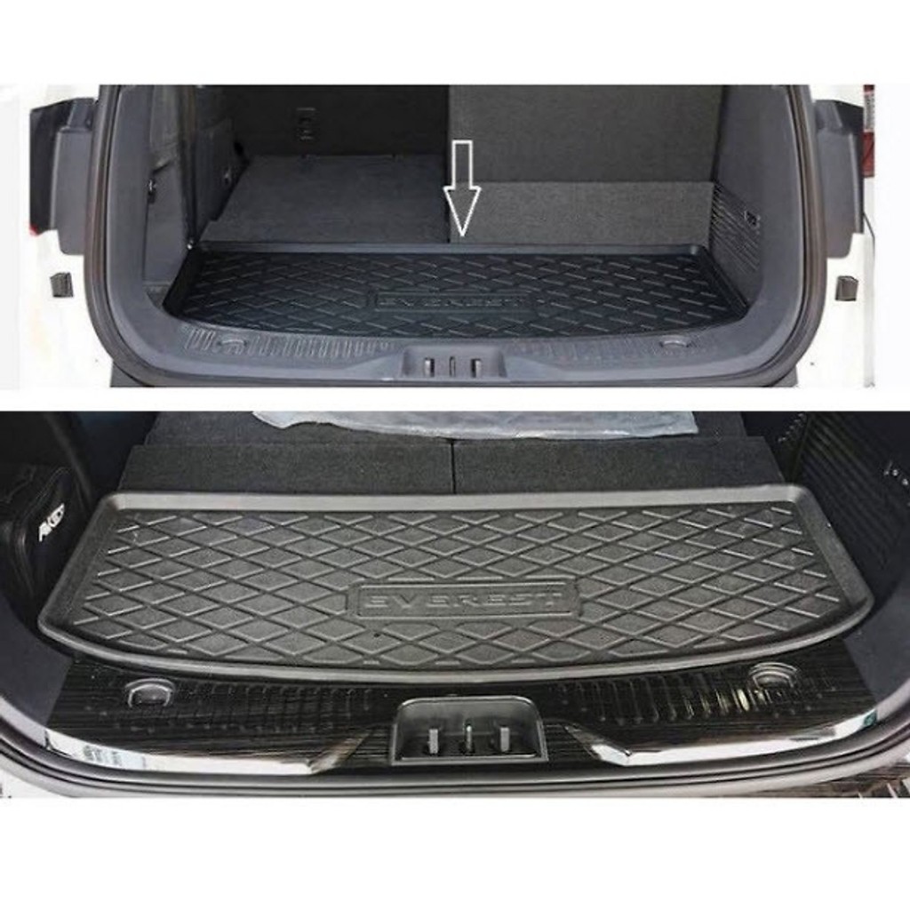 Lót cốp nhựa dẻo xe Ford EVEREST 2016-2025, nhựa TPO dẻo chống nước, đàn hồi cực tốt