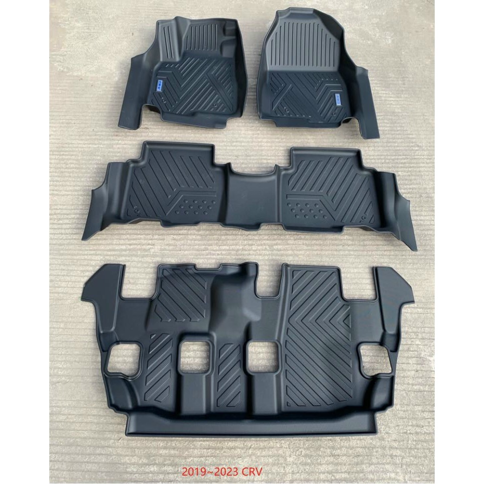 Thảm lót sàn ô tô Honda CRV 2018-2022, Thảm nhựa TPE 5D đúc nguyên khối theo xe.