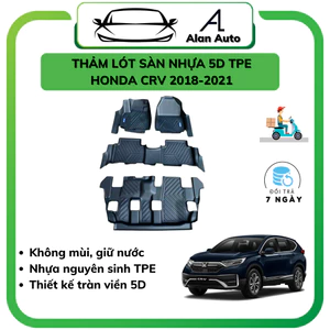 Thảm lót sàn ô tô Honda CRV 2018-2022, Thảm nhựa TPE 5D đúc nguyên khối theo xe.