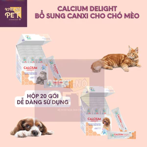 Canxi Delight, Canxi Nano Hữu Cơ Bổ Sung Canxi, Vitamin D3 Cho Chó Mèo Dạng Sữa Nước
