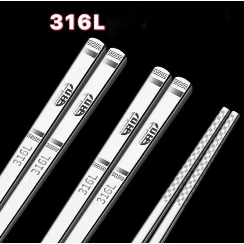 Set 5 đôi đũa inox 304/316 cao cấp có hộp - Đ68