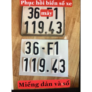 đây là miếng dán 3M dán biển xe máy - phục hồi làm lại biển số củ xe máy