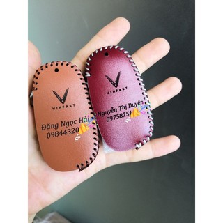 Bao da chìa khoá ô tô VINFAST VF6, VF7, Vf8, VF9 khoá đời mới  da bò thật 100% hàng cao cấp bảo hành 2 năm về da