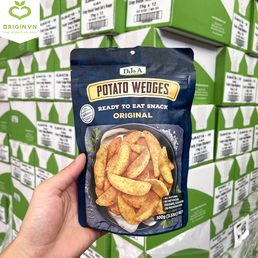 Ảnh Khoai Tây Sấy Ít Béo Vị Truyền Thống 100g DJ&A - Thích hợp ăn chay - Original Potato Wedges - Giảm Cân Ăn Được 2