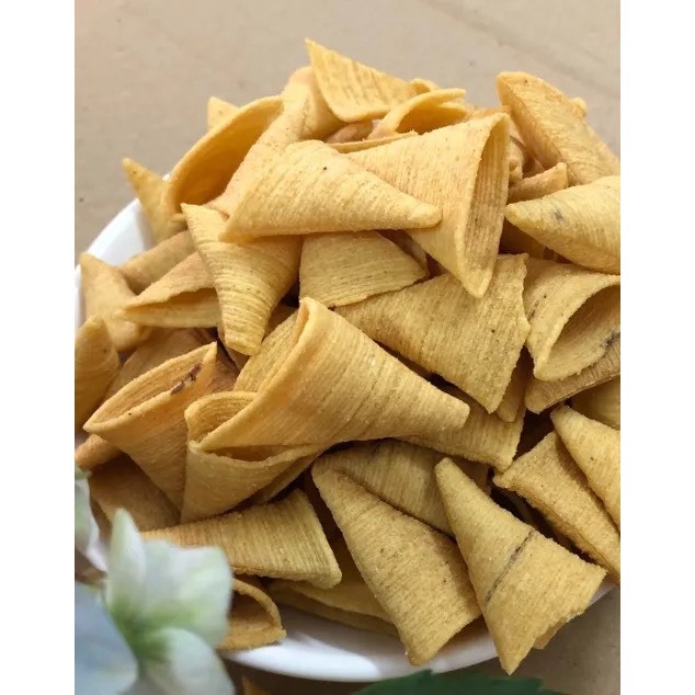 500Gr Snack Nón Hình Tam Giác Giòn Tan Tẩm Vị, Đóng Túi Zip Sạch Sẽ