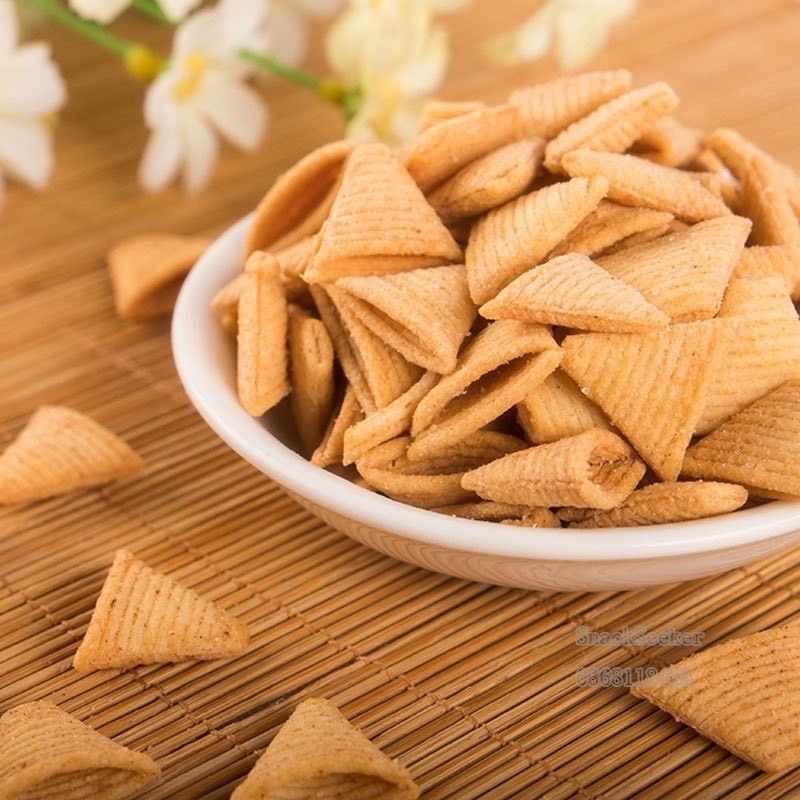 500Gr Snack Nón Hình Tam Giác Giòn Tan Tẩm Vị, Đóng Túi Zip Sạch Sẽ