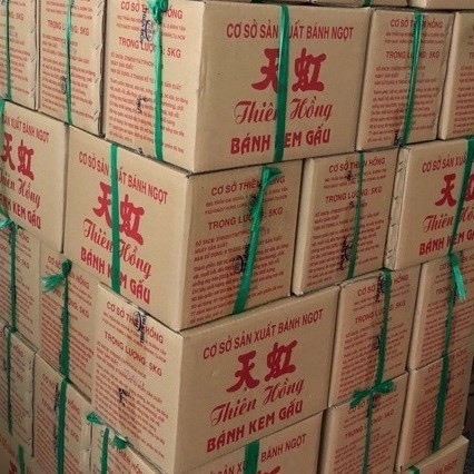 500Gr Bánh Gấu Thiên Hồng Nhân Kem Sữa Thơm Ngon, Đóng Túi Zip Sạch Sẽ