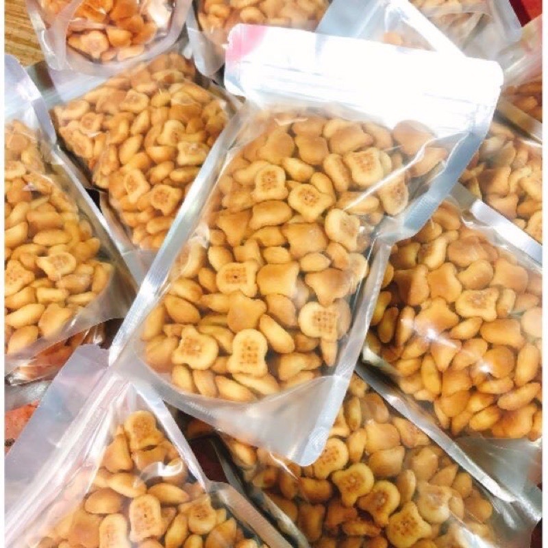500Gr Bánh Gấu Thiên Hồng Nhân Kem Sữa Thơm Ngon, Đóng Túi Zip Sạch Sẽ
