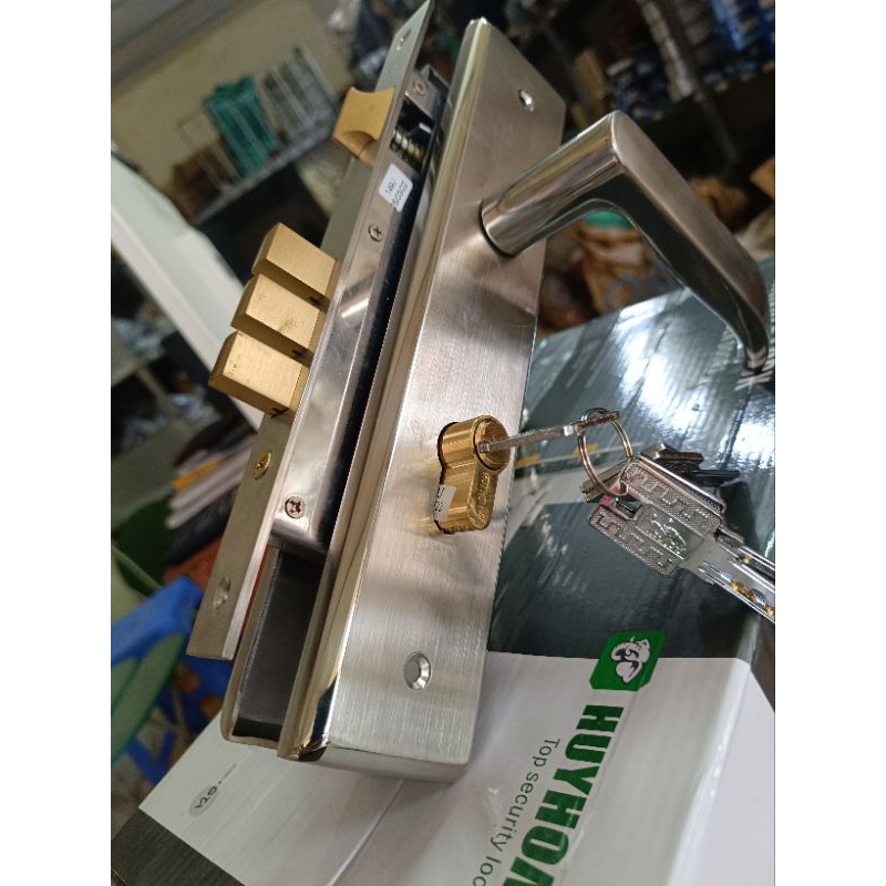 khoá cửa gỗ Huy Hoàng EX 8510 khoá cửa chính cửa đi ,khoá tay gạt cửa ...