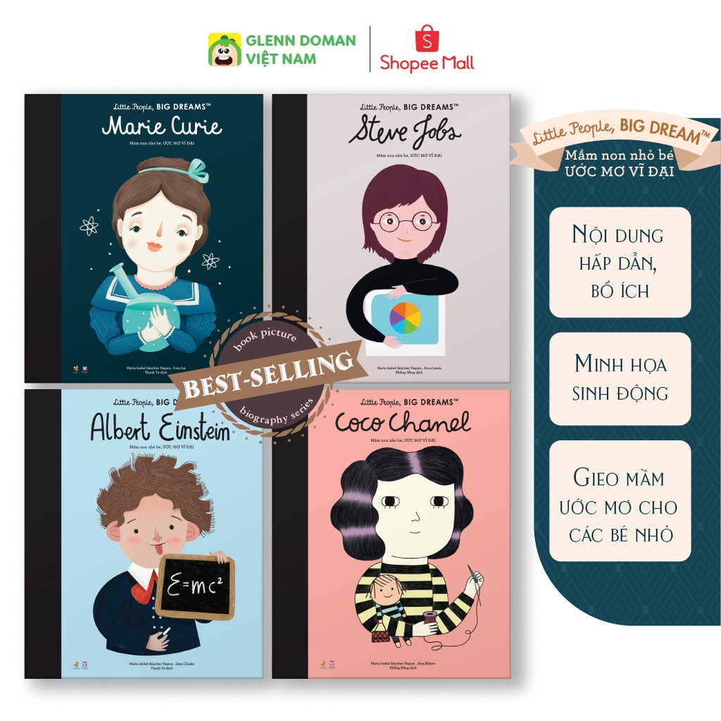 Ảnh Sách Tương Tác Cho Bé - Bộ 4 Cuốn Danh Nhân Thế Giới - Mầm Non Nhỏ Bé, Ước Mơ Vĩ Đại 1