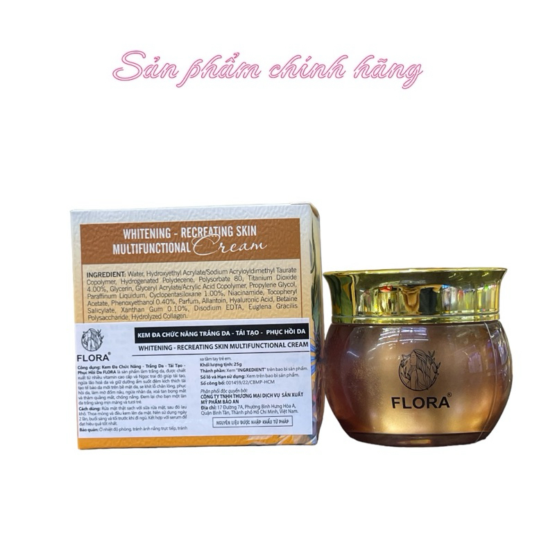 Kem Flora đa chức năng trắng da tái tạo phục hồi da 25gram