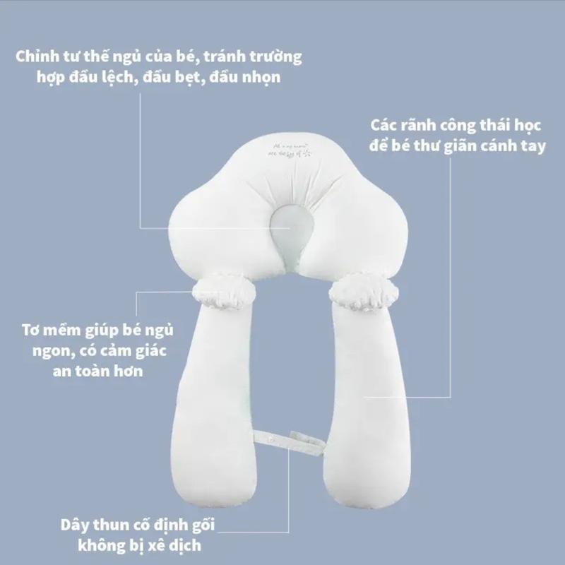Gối Chữ U Đa Năng 2 Mặt Có Dây Rút Điều Chỉnh