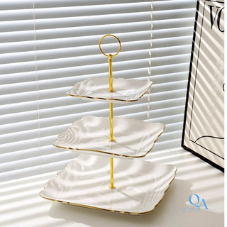 Kệ 3 Tầng Sứ Đựng Hoa Quả, Bánh Kẹo Chuyên Dụng Cho Sự Kiện, Tiệc Cưới, KỆ CUPCAKE 2 | 3 Tầng DECOR