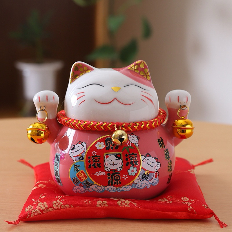 Mèo thần tài có ống tiết kiệm size 12cm