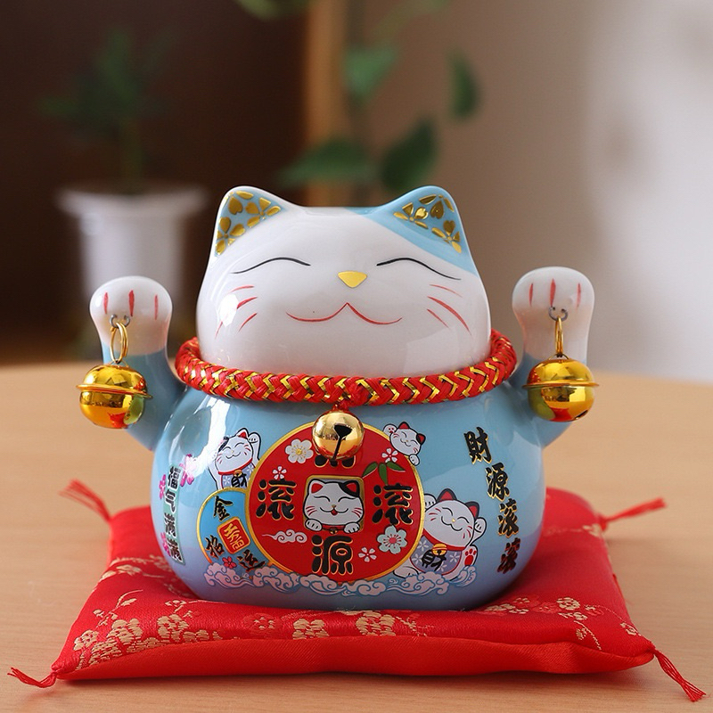 Mèo thần tài có ống tiết kiệm size 12cm