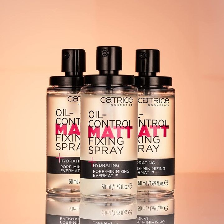 XỊT KHÓA NỀN 16h CỐ ĐỊNH TRANG ĐIỂM CATRICE OIL-CONTROL MATT FIXING SPRAY 16H LONG LASTING 50ML - AHB Cosmetics