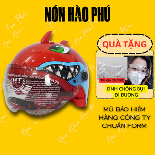 Mũ bảo hiểm trẻ em 4-12 tuổi HÌNH CÁ MẬP, CÓ KÍNH chất liệu nhựa ABS an toàn cho trẻ. nón