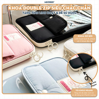 Túi chống sốc cho iPad & Laptop đa năng Basic Daily - Thiết kế tối giản pastel, chia ngăn thông minh bảo vệ by mèober