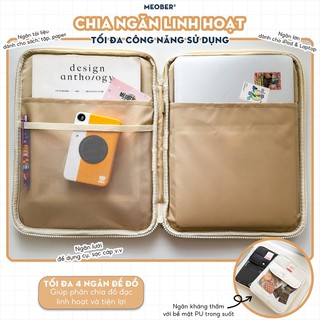 Túi chống sốc cho iPad & Laptop đa năng Basic Daily - Thiết kế tối giản pastel, chia ngăn thông minh bảo vệ by mèober