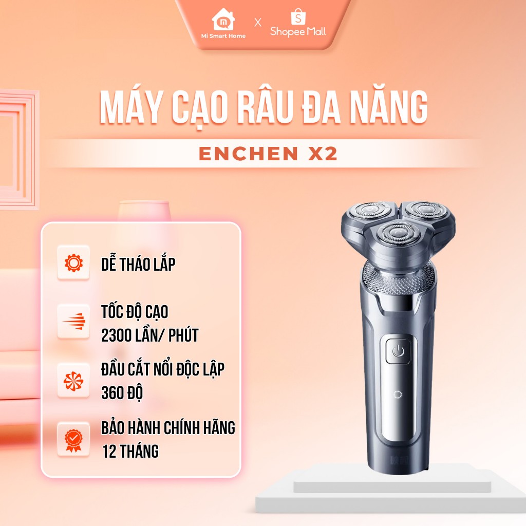 Máy Cạo Râu Enchen X2, X5, X6, X7, X8 Chống Nước IPX7, Cạo khô & Uớt ...