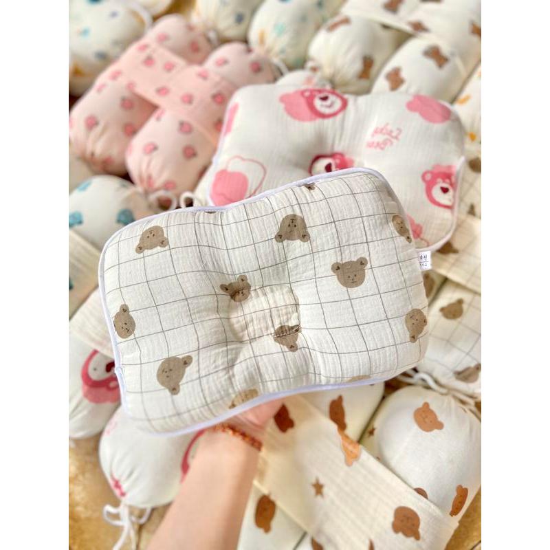 Bộ gối chặn bông xô Muslin chống giật mình và cố định tư thế ngủ cho bé TK01 Gối Ngủ