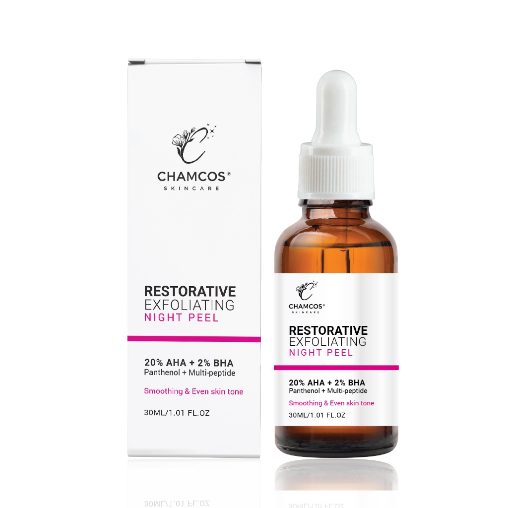 HSD:11/12/2026 Sale Peel da RESTORATIVE EXFOLIATING NIGHT PEEL CHAMCOS 30ml