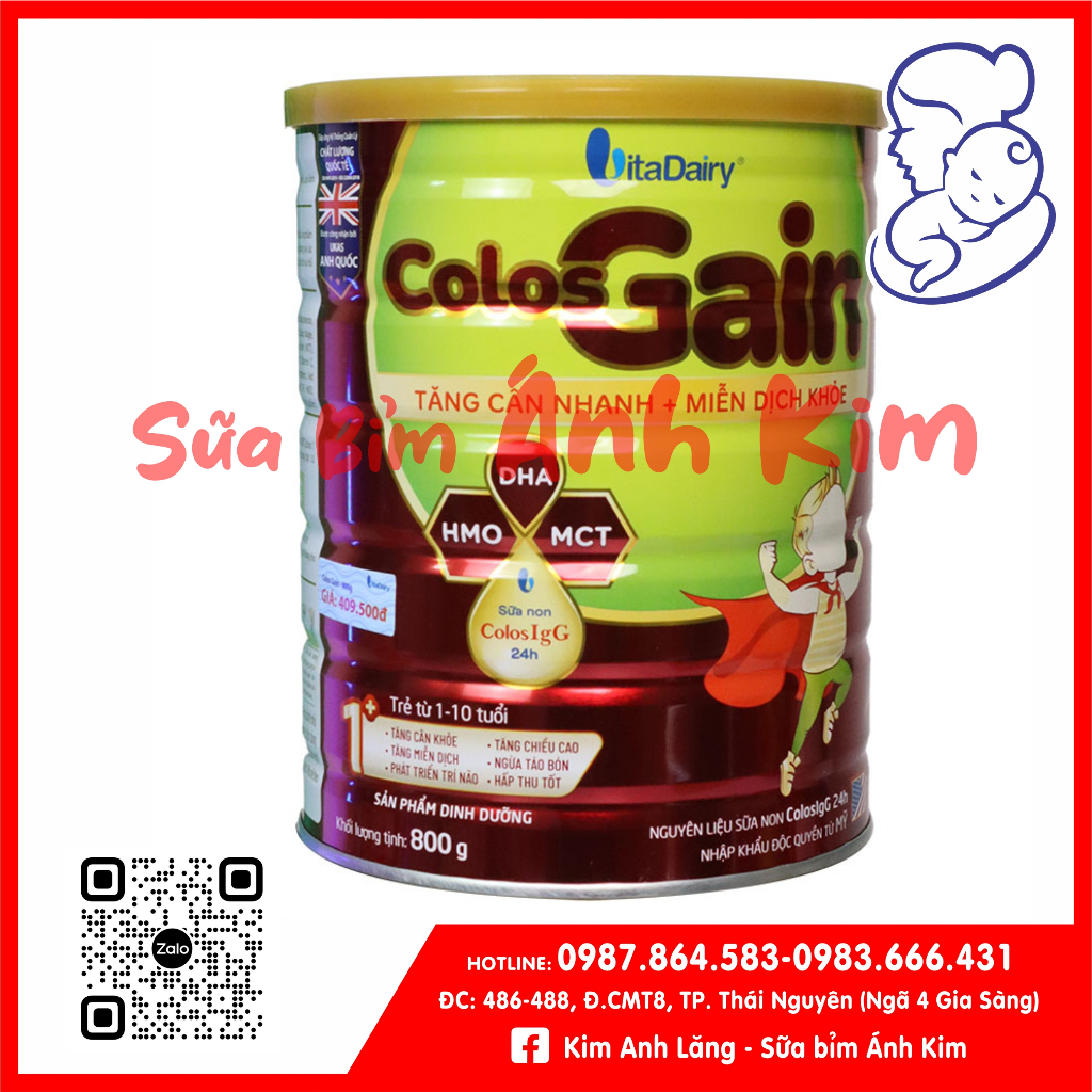 Sữa bột Colos Gain Vitadairy 1+ 800g | Shopee Việt Nam