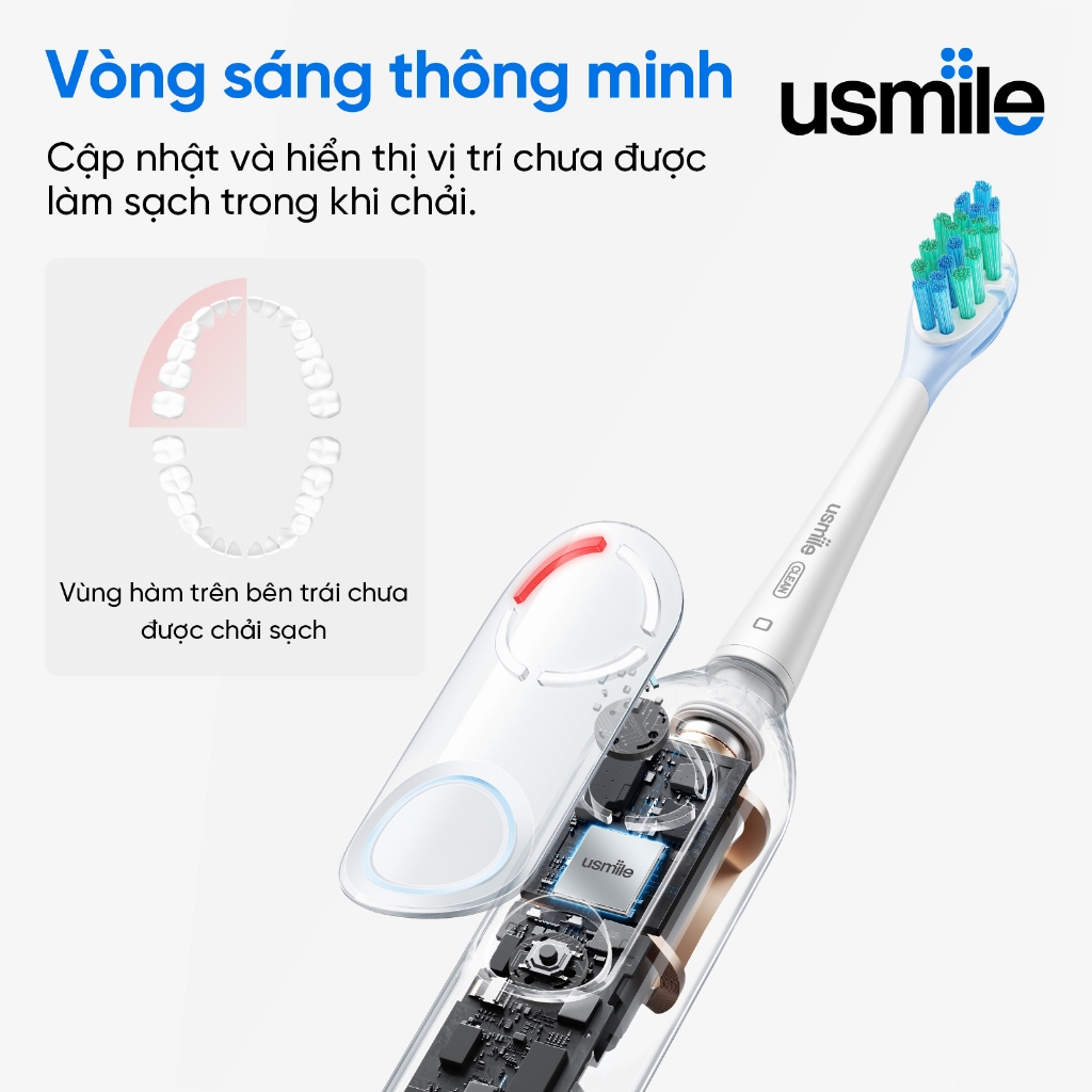 Ảnh Bàn chải điện sóng âm thông minh usmile P10 Pro - Bảo hành 12 tháng 3