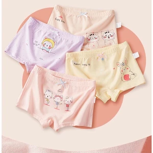 Set 4 quần chíp đùi cotton bé gái, quần lót trẻ em đáy cotton thông hơi cao cấp 10-36kg Maruka Fashion
