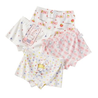 [T20 xu hướng] Set 4 quần chíp đùi cotton bé gái, quần lót trẻ em đáy cotton thông hơi cao cấp 10-36kg Maruka Fashion