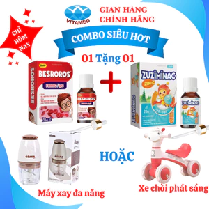 Combo siêu hot Bộ đôi vi chất bổ sung Sắt BESROROS + kẽm ZUZIMINAC tặng quà khủng