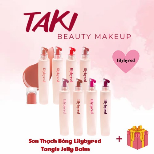 Baume à Lèvres Gel Brillant LILYBYRED Tangle Jelly Balm 9ml - Teinte Pêche, K-Beauty, Neuf