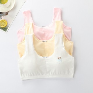 [A06 hàng mới] Áo lá học sinh, áo lót bé gái có thể tháo đệm tiện lợi, chất liệu cotton size 34-46kg Maruka Fashion