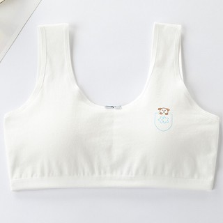 [A06 hàng mới] Áo lá học sinh, áo lót bé gái có thể tháo đệm tiện lợi, chất liệu cotton size 34-46kg Maruka Fashion