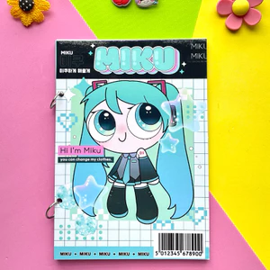 Đồ chơi bóc dán búp bê giấy ca sĩ MIKU đáng yêu - Pighandmade