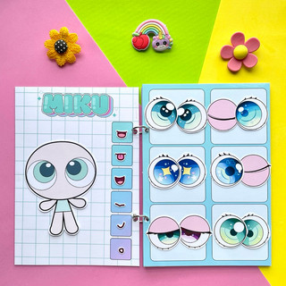 Đồ chơi bóc dán búp bê giấy ca sĩ MIKU đáng yêu - Pighandmade