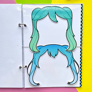 Đồ chơi bóc dán búp bê giấy ca sĩ MIKU đáng yêu - Pighandmade