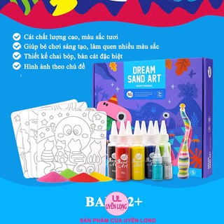 Bộ Tranh Cát Nghệ Thuật Cho Bé – Full Set 16 Tranh, 8 Màu Cát, Đồ Chơi Giúp Bé Tránh Xa Điện Thoại