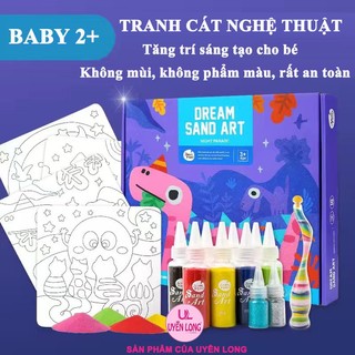 Bộ Tranh Cát Nghệ Thuật Cho Bé – Full Set 16 Tranh, 8 Màu Cát, Đồ Chơi Giúp Bé Tránh Xa Điện Thoại