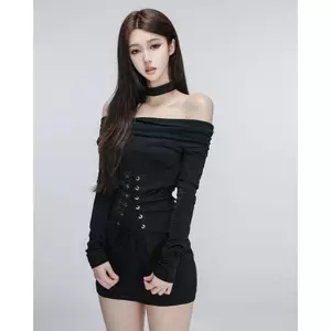 ĐẦM BODY THUN ĐEN TÔN DÁNG TAY DÀI ĐAN DÂY TÔN DÁNG, QUYẾN RŨ, ĐẦM ĐI TIỆC | MEOINDAHOUSE