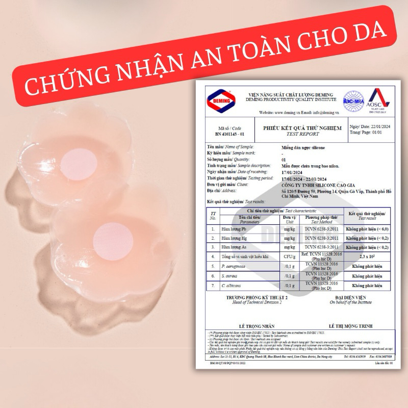 Dán ngực silicion mẫu xanh 5 cặp